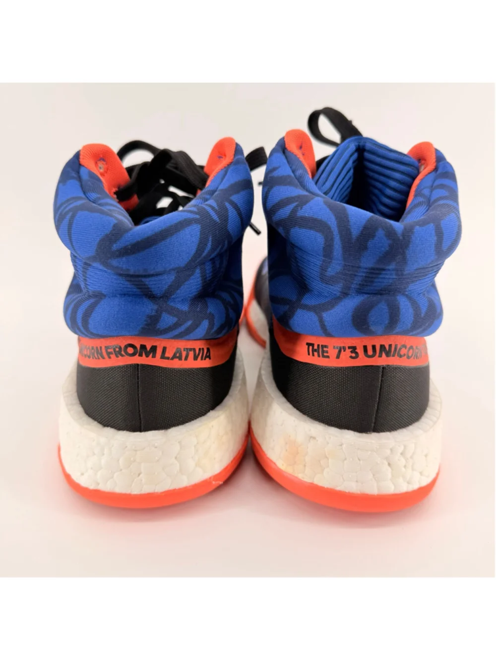 Adidas Marquee Boost Kristaps Porzongis Blue Orange Size 12 Sneakers Shoes